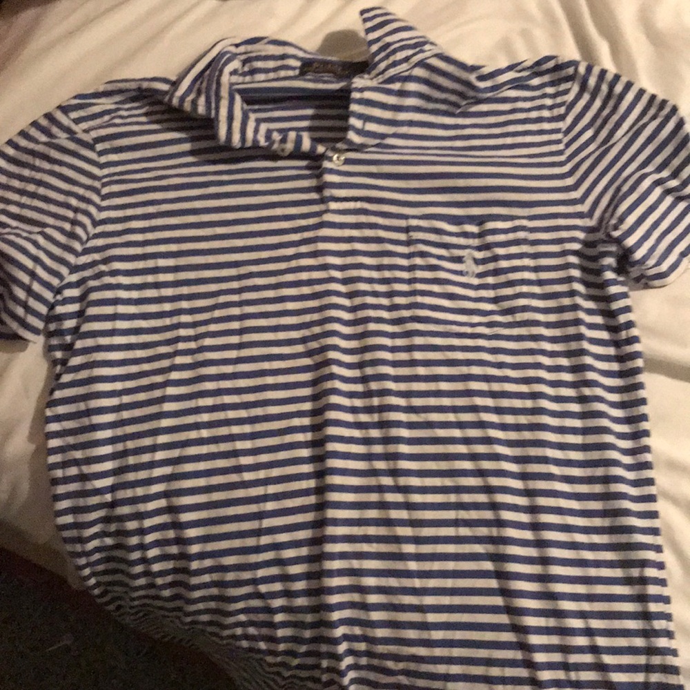 Blue and white striped Polo Ralph Lauren